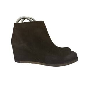 Stuart Weitzman Black Suede Wedge Booties Women’s 6.5 M